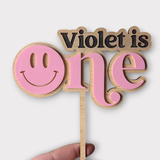 Personalized One Happy Dude Cake Topper: First Birthday Decor