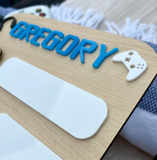 Personalized First Day of School Sign: Maple Wood Photo Prop with Dry Erase Marker