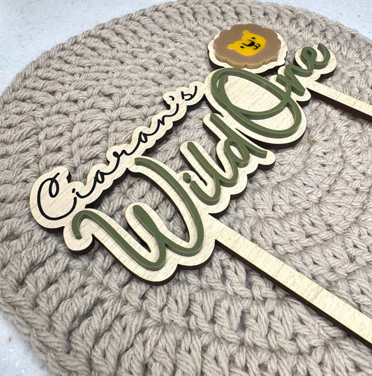 Personalized Wild One Cake Topper: First Birthday Decor