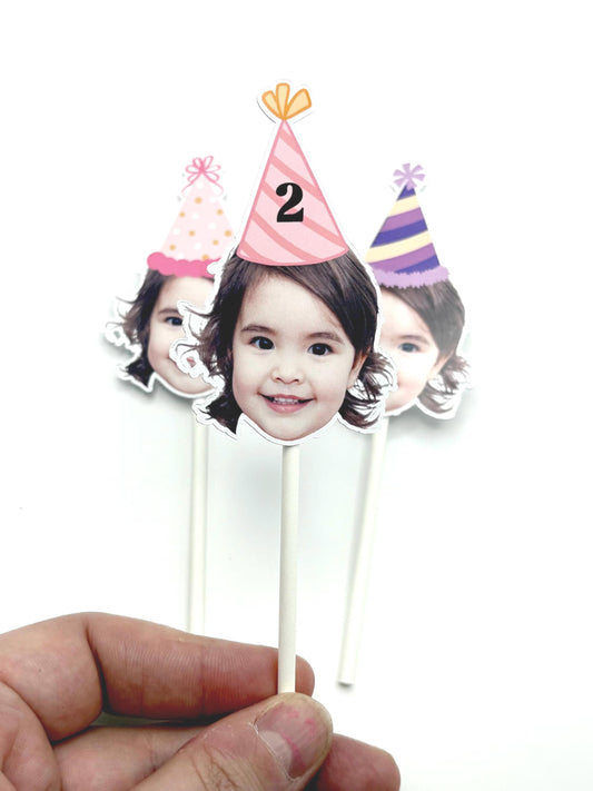 Face Cupcake Toppers for Birthdays, Bachelor Parties, and more