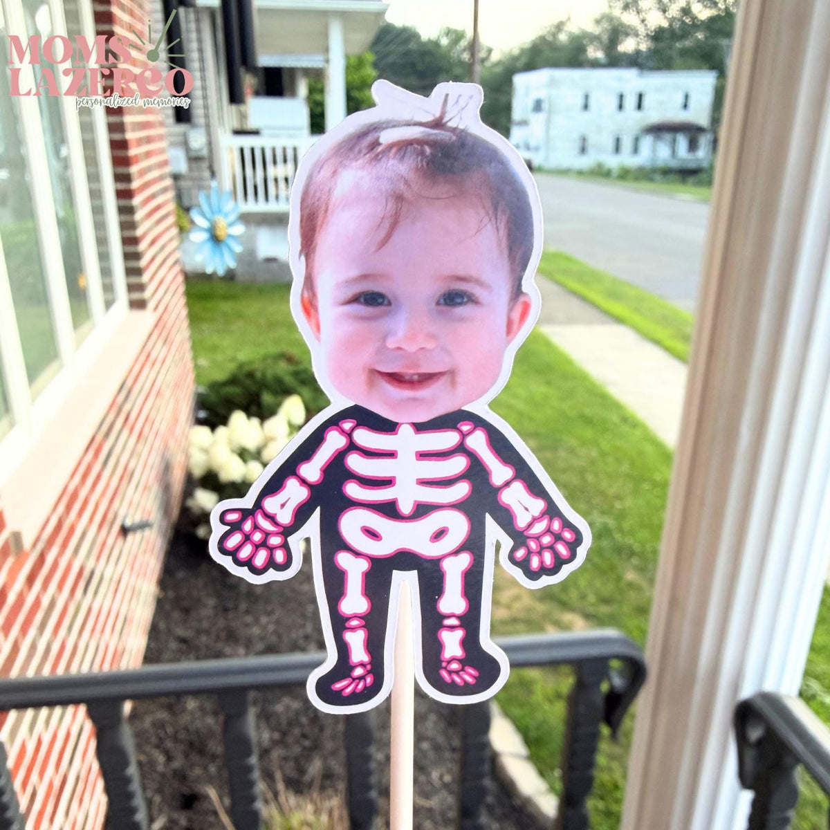 Halloween Skeleton Face Cupcake Toppers for Birthdays, Bridal Showers, Baby Showers and More