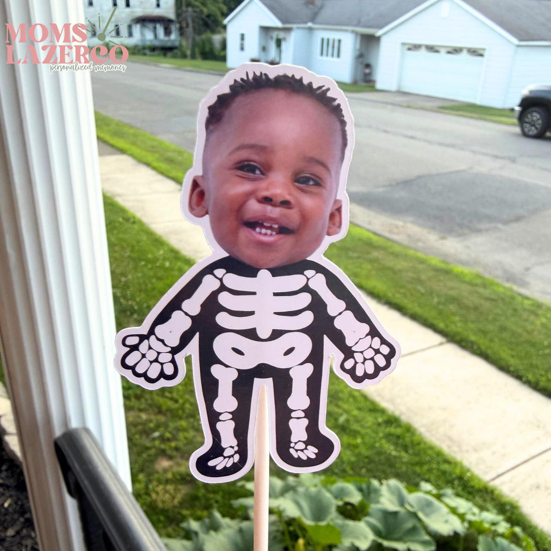 Halloween Skeleton Face Cupcake Toppers for Birthdays, Bridal Showers, Baby Showers and More