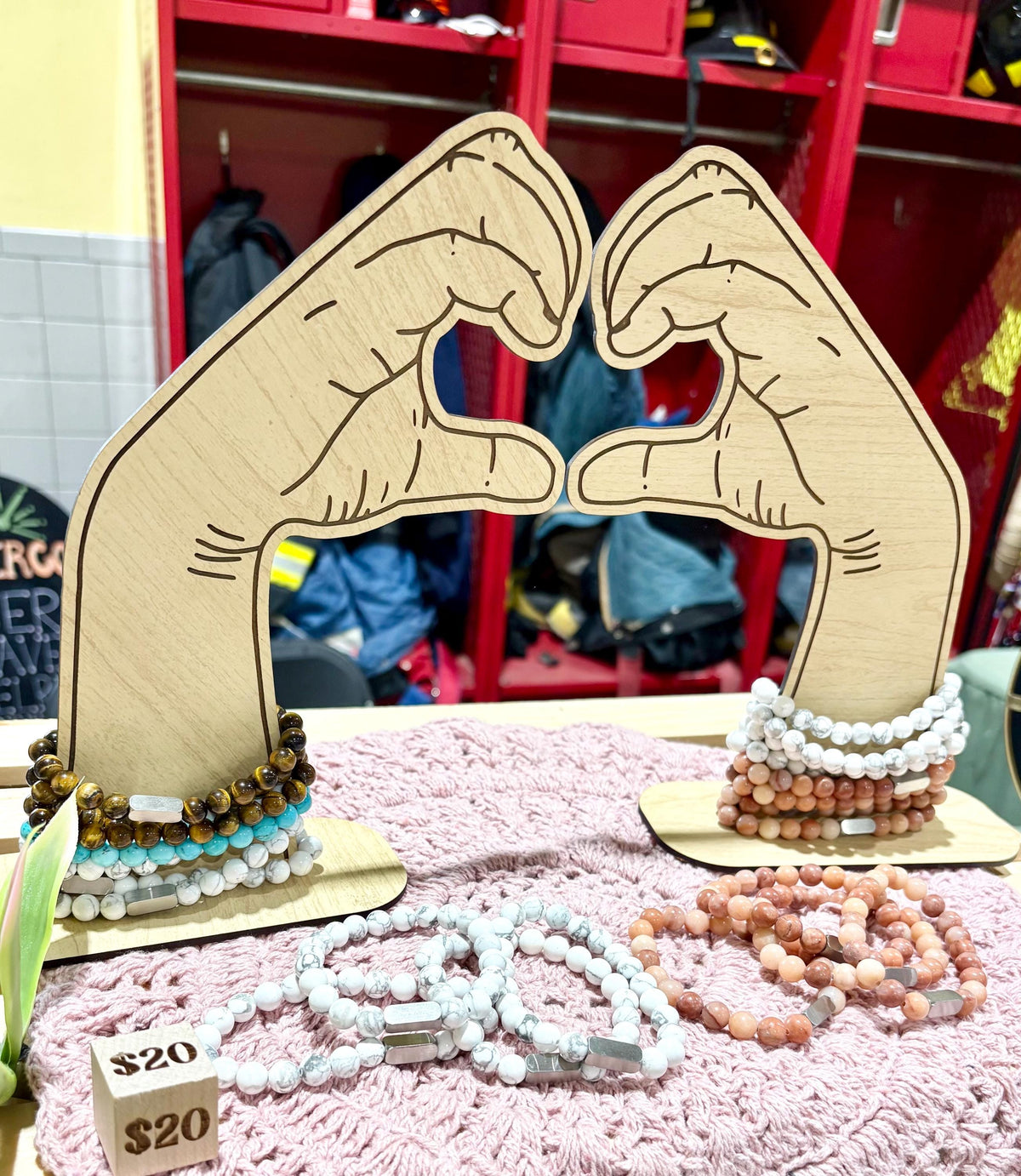Hand Heart Bracelet Display- Vendor Craft Show Displays