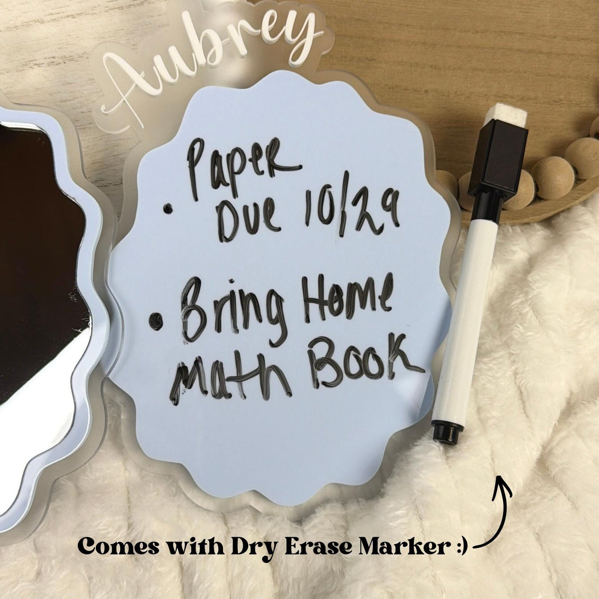 School Locker Mirror & Dry Erase Message Board Set-Back to School Gift