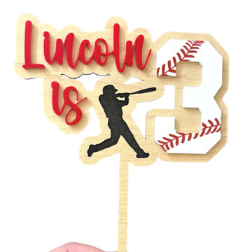 Baseball Cake Topper: Personalized Birthday Decor