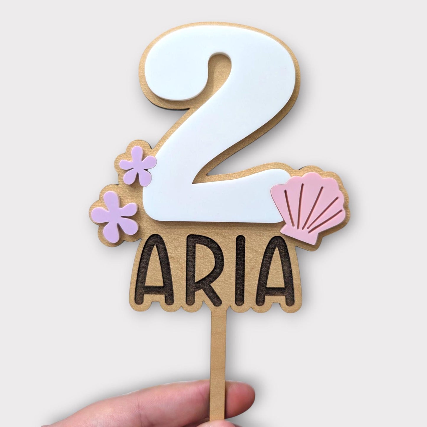 Personalized Under the Sea Cake Topper: Custom Name & Age