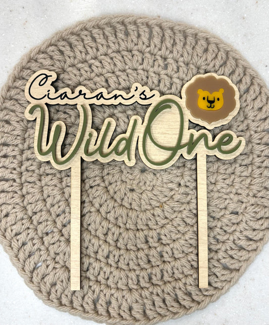 Personalized Wild One Cake Topper: First Birthday Decor