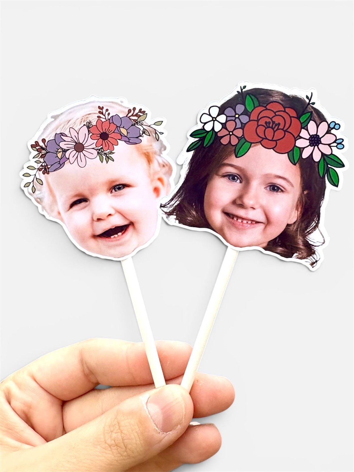 Personalized Wildflower Cupcake Toppers for Birthdays, Bridal Showers, and Special Occasions