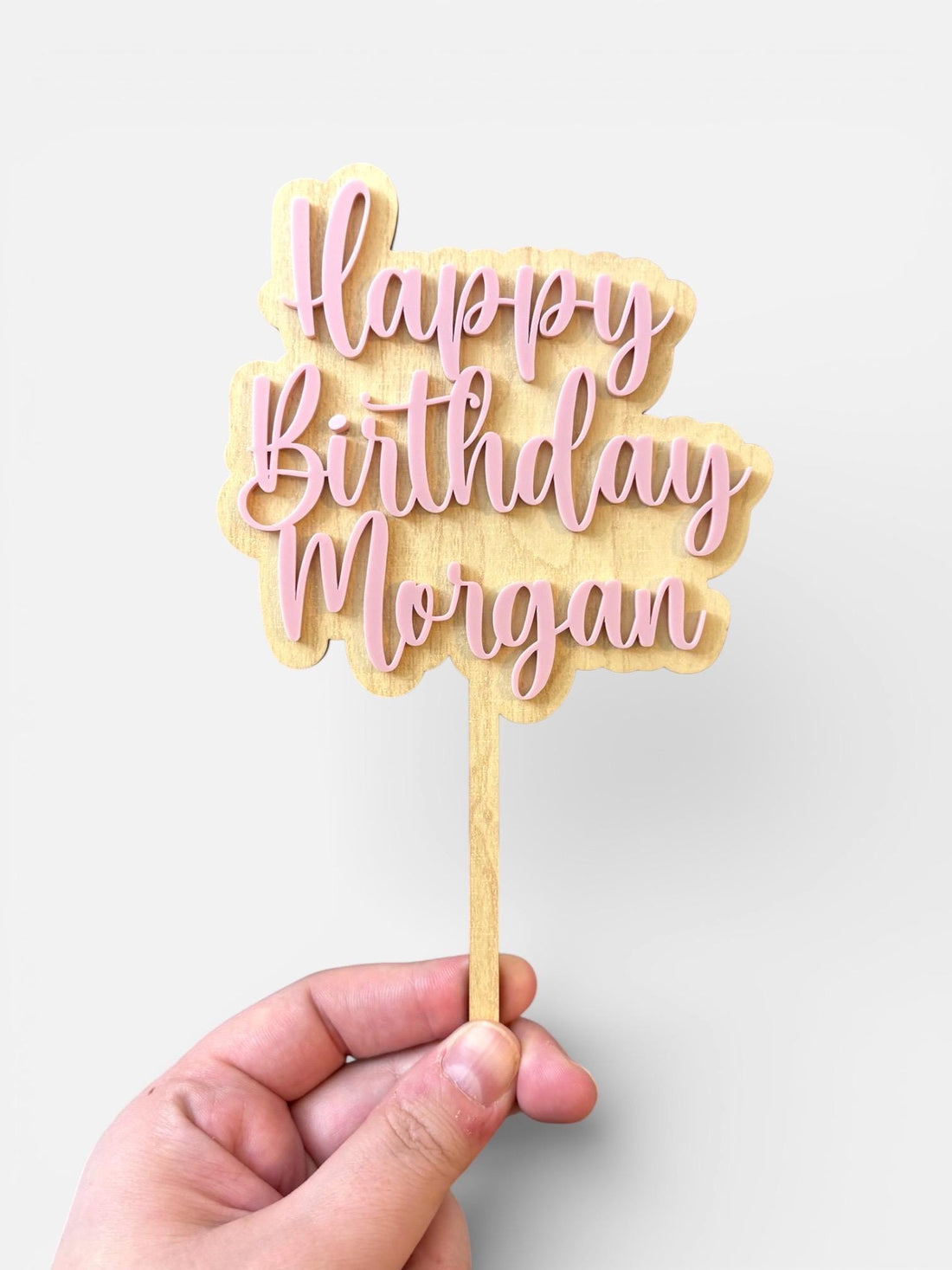 Custom Cake Topper: custom saying and color choice