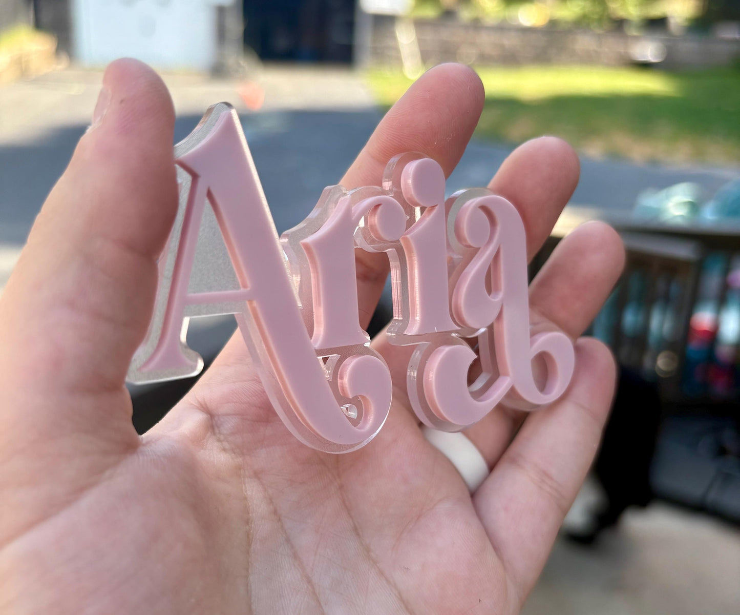 Retro Cake Charm: Birthday Arcylic Keepsake