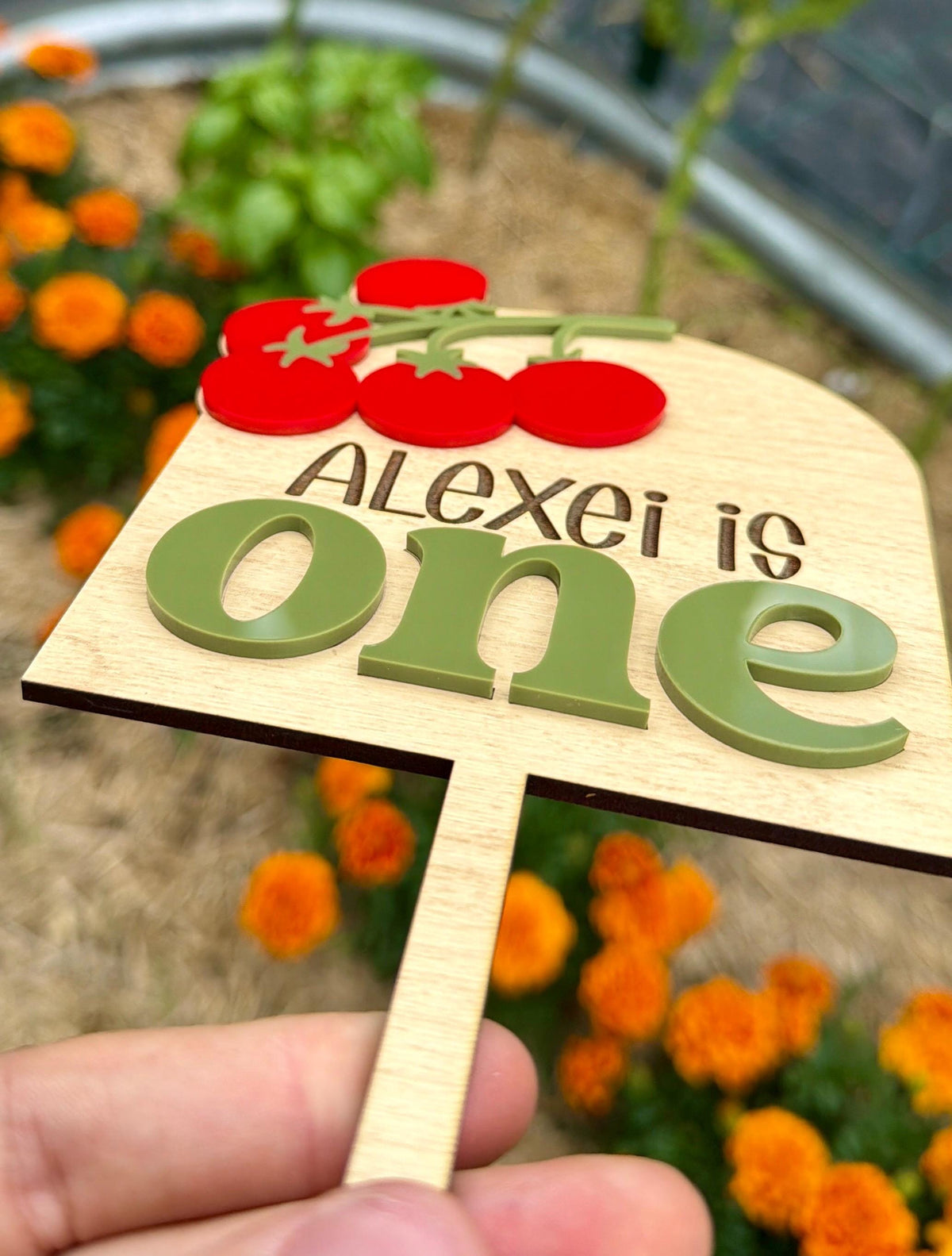 Tomato Birthday Cake Topper: Cherry Tomato Celebration Decor
