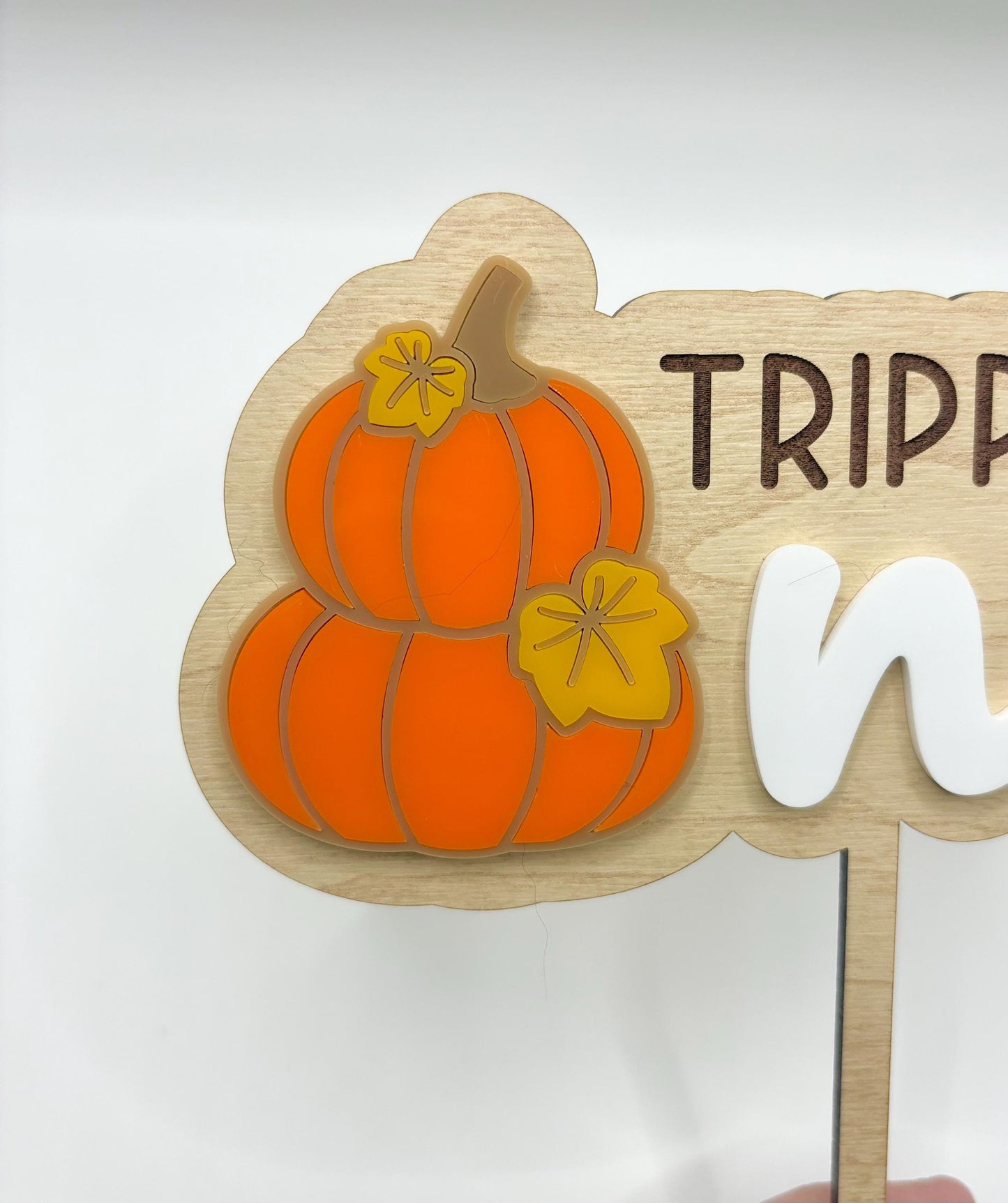 Personalized Pumpkin Cake Topper: Fall Birthday, Cake Decor