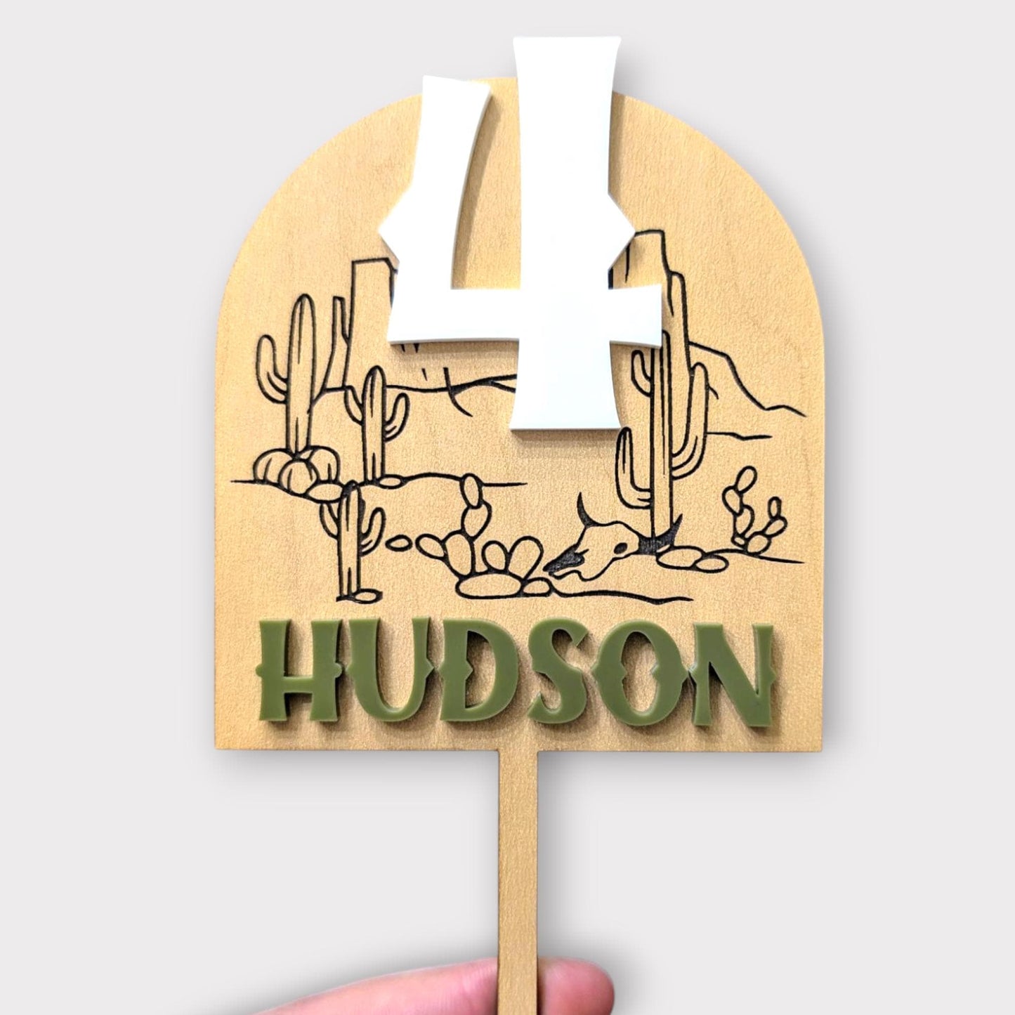 Personalized Cowboy Cake Topper: Custom Western Birthday Decor