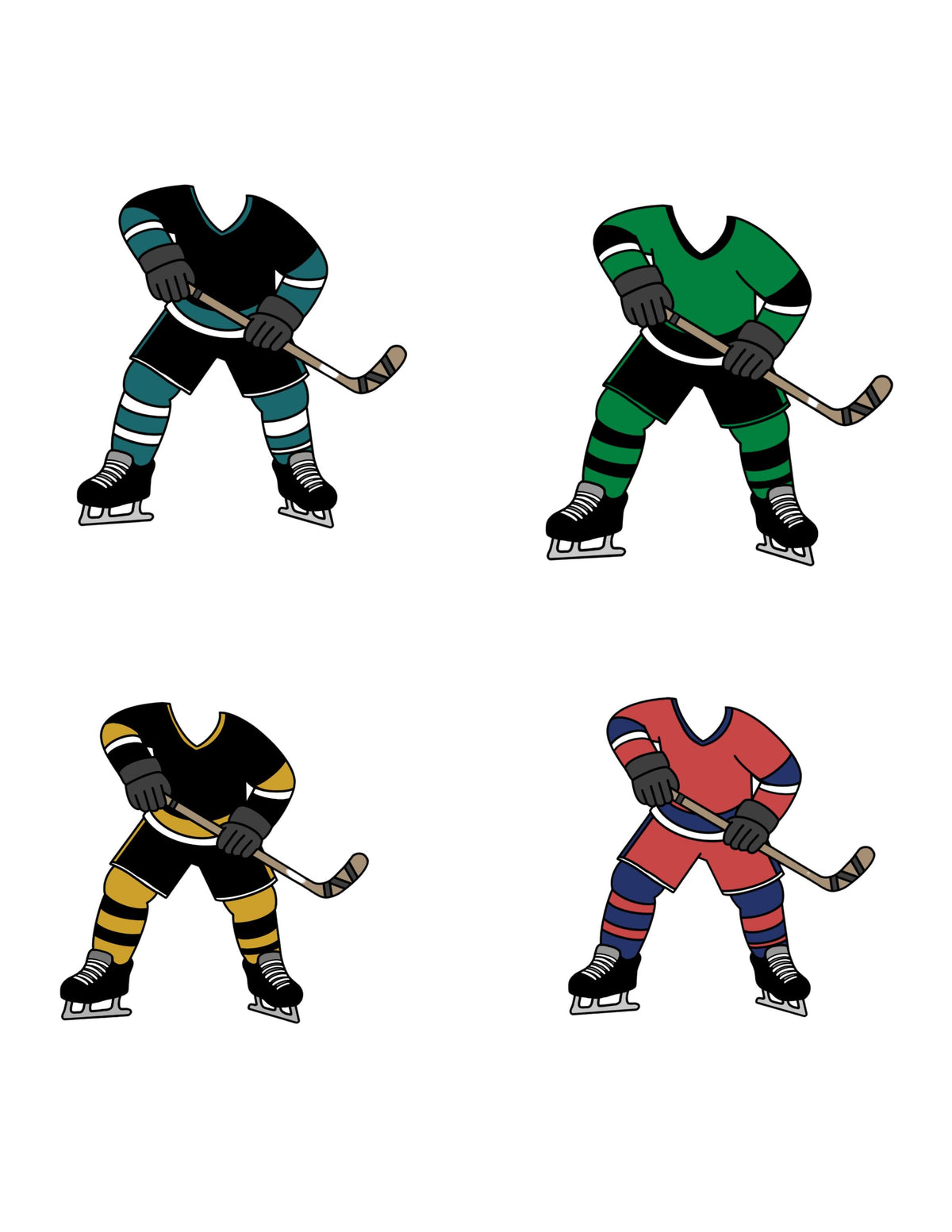 Hockey Themed Face Cupcake Toppers for Birthdays, Bachelor Parties, Baby Showers and More