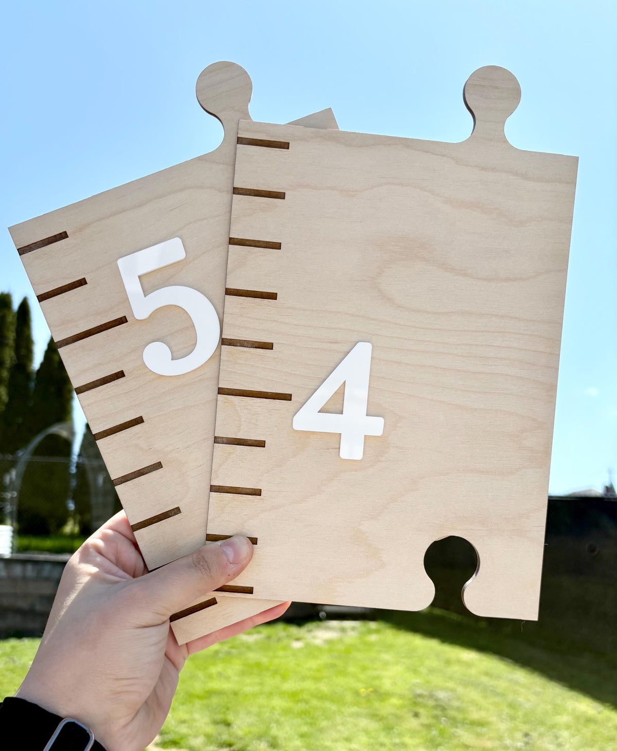 Wildflower Growth Chart Ruler for Wall or Bedroom - Toddlers and Child Height Ruler