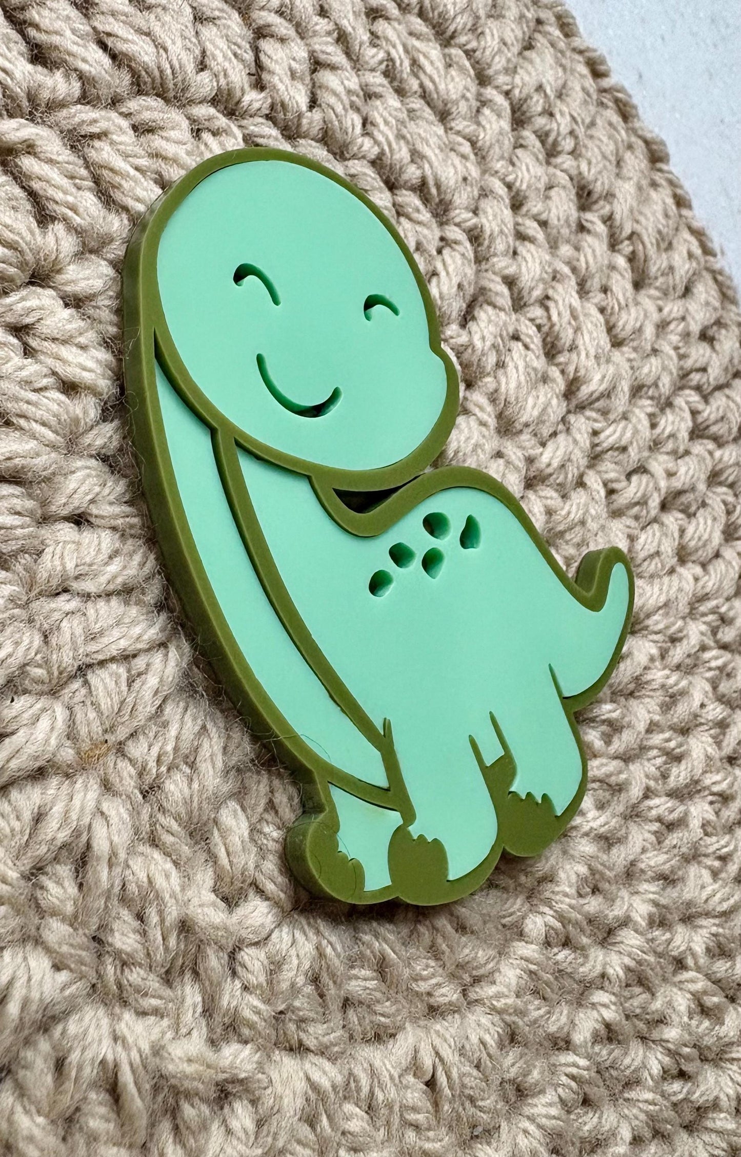 Personalized Dinosaur Cake Topper: Hand-Painted Wood & Acrylic Dino Decor