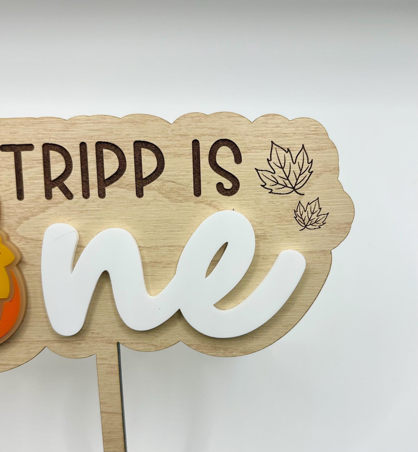 Personalized Pumpkin Cake Topper: Fall Birthday, Cake Decor