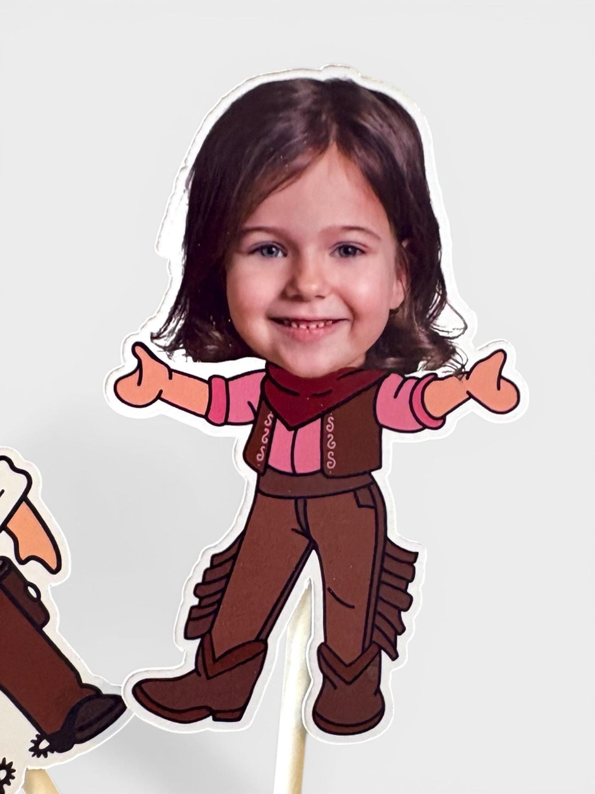 Cowboy Themed Face Cupcake Toppers for Birthdays, Bridal Showers, Baby Showers and More