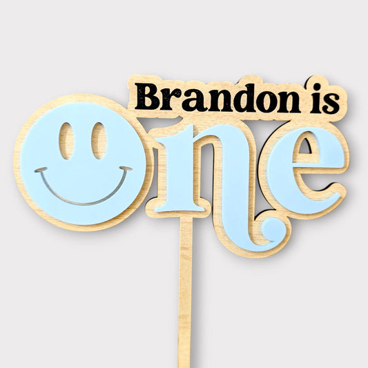 Personalized One Happy Dude Cake Topper: First Birthday Decor