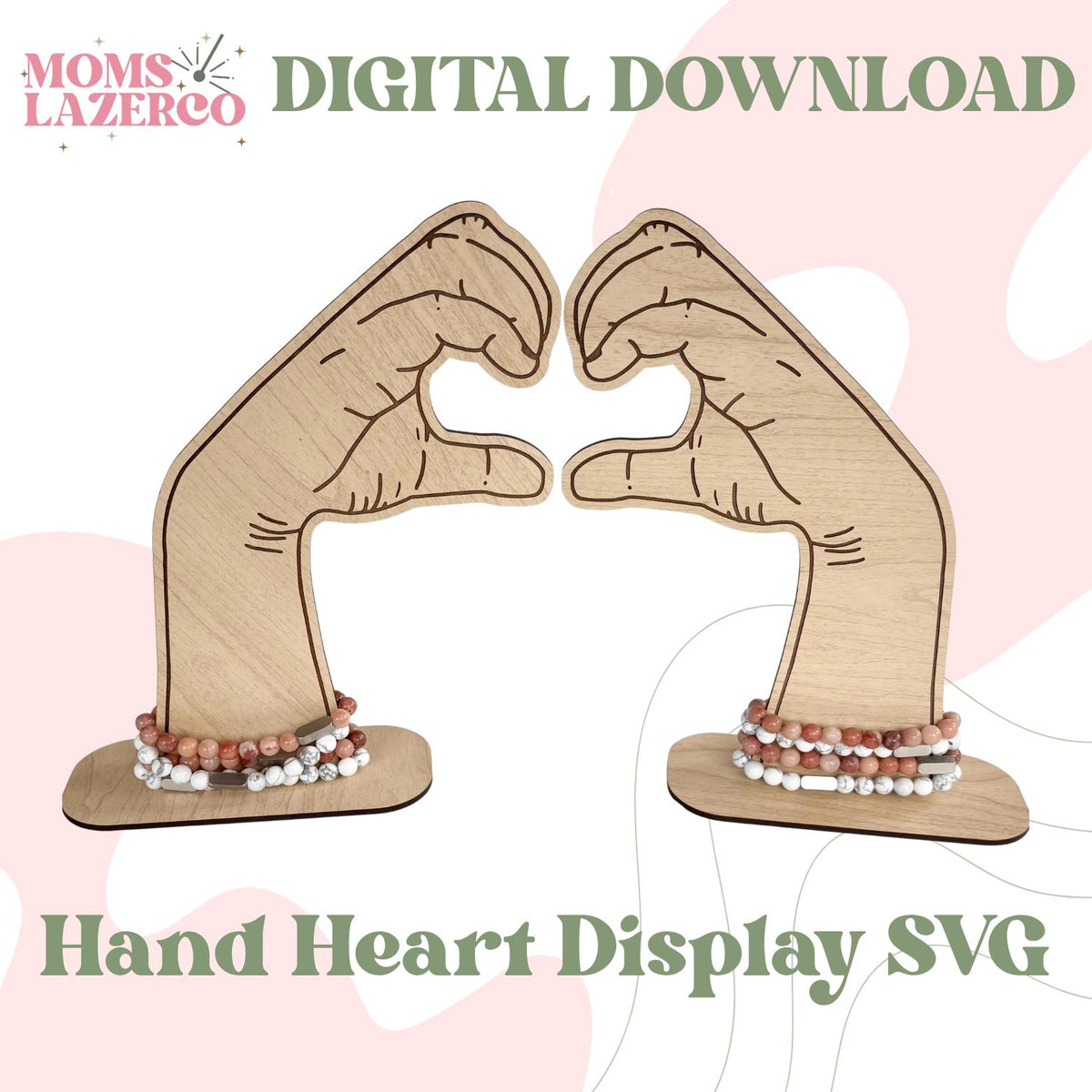 Hand Heart Bracelet Display- Vendor Craft Show Displays