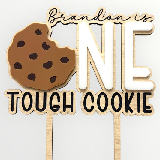 Cookie Theme Cake Topper: Personalized First Birthday Decor