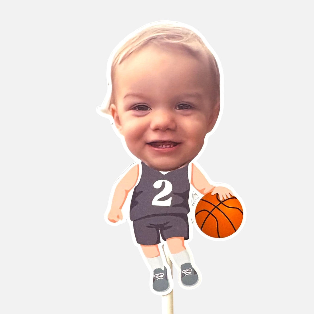 Basketball Themed Face Cupcake Toppers for Birthdays, Bridal Showers, Baby Showers and More
