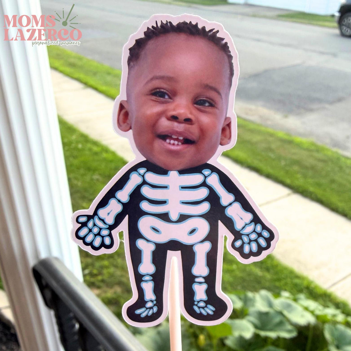 Halloween Skeleton Face Cupcake Toppers for Birthdays, Bridal Showers, Baby Showers and More