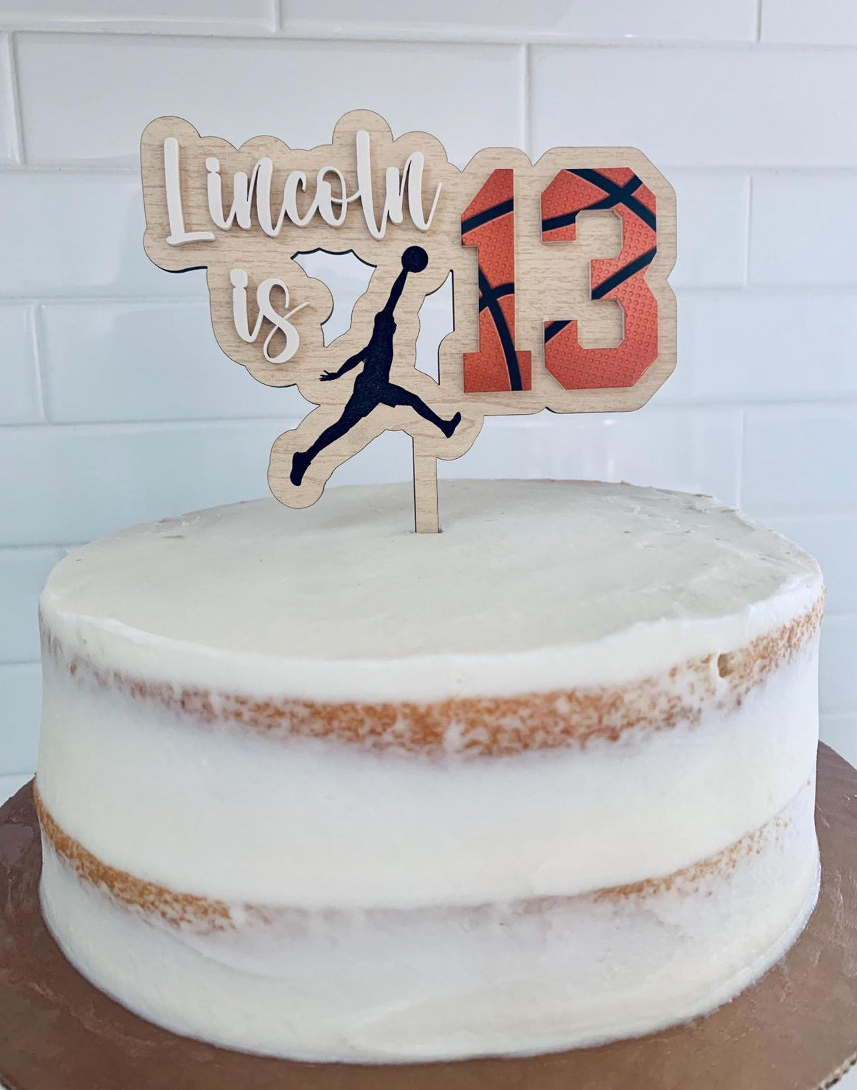 Basketball Cake Topper: Personalized Birthday Decor