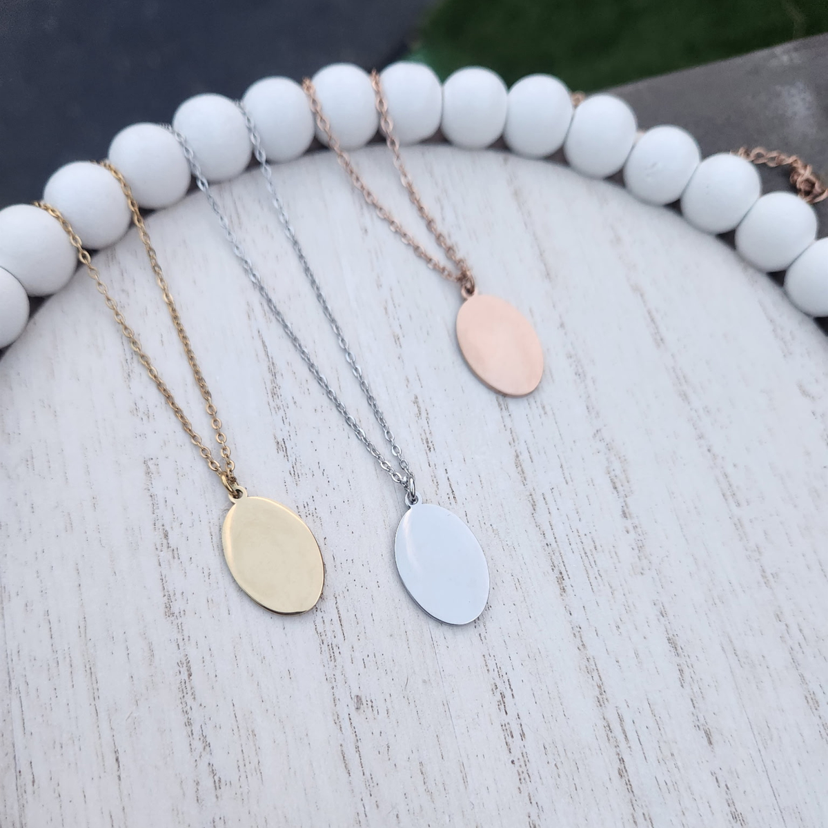 Personalized Birth Flower & Custom Wording Necklace