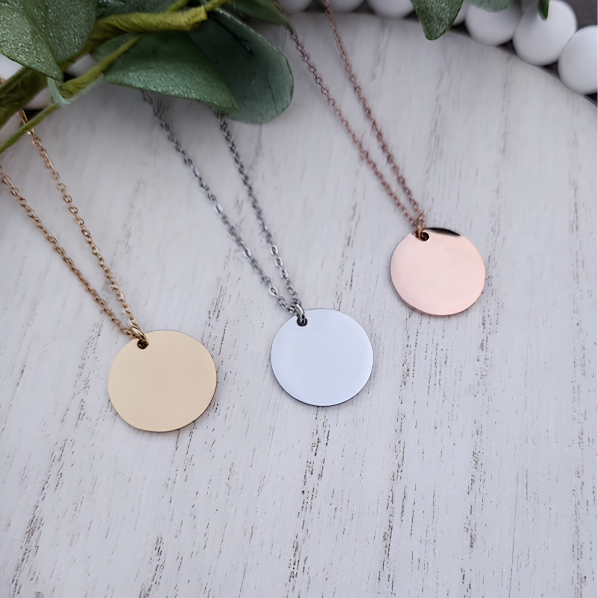 Personalized Birth Flower & Custom Wording Necklace