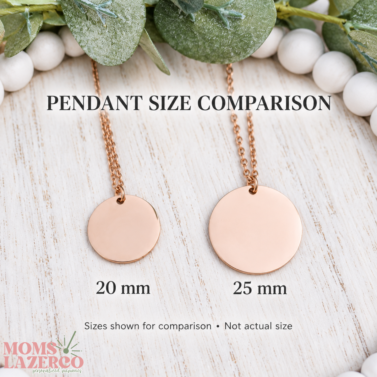 Personalized Birth Flower & Custom Wording Necklace