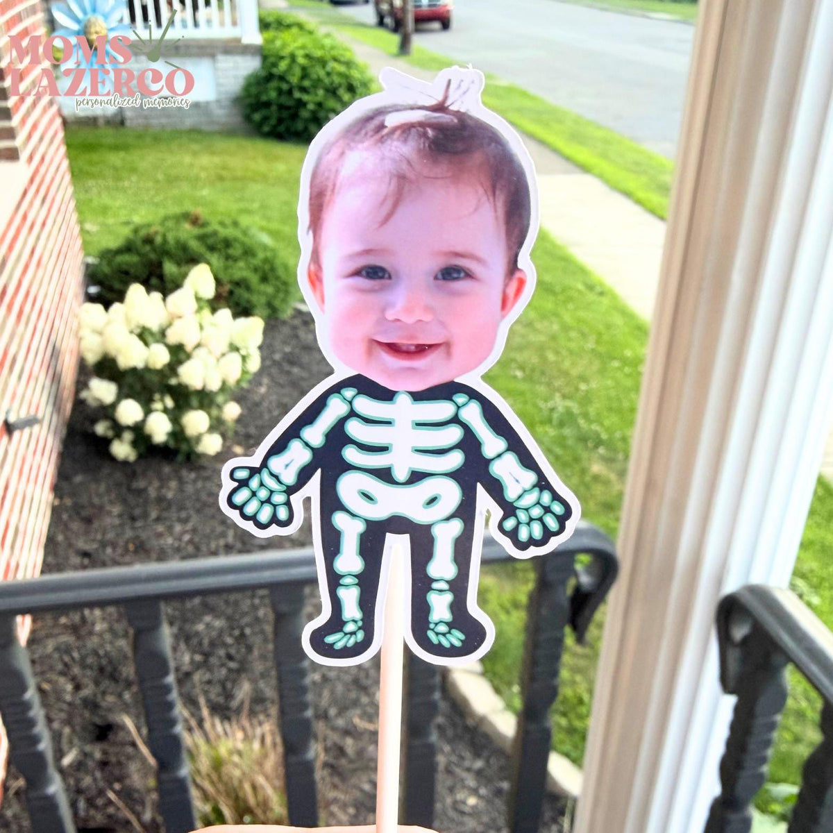 Halloween Skeleton Face Cupcake Toppers for Birthdays, Bridal Showers, Baby Showers and More