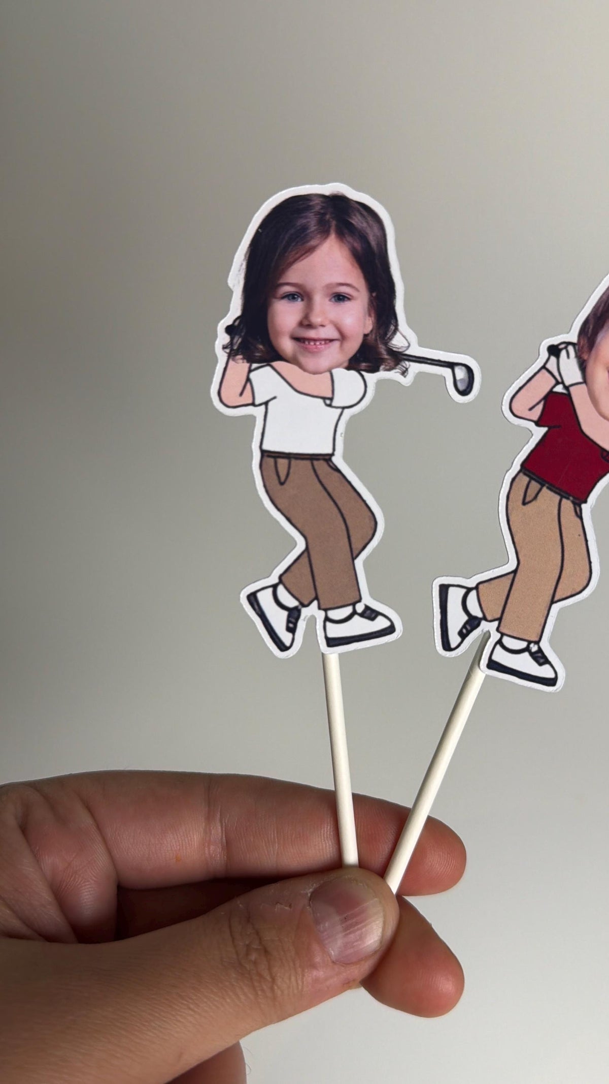 Golf Themed Face Cupcake Toppers for Birthdays, Bachelor Parties, and More