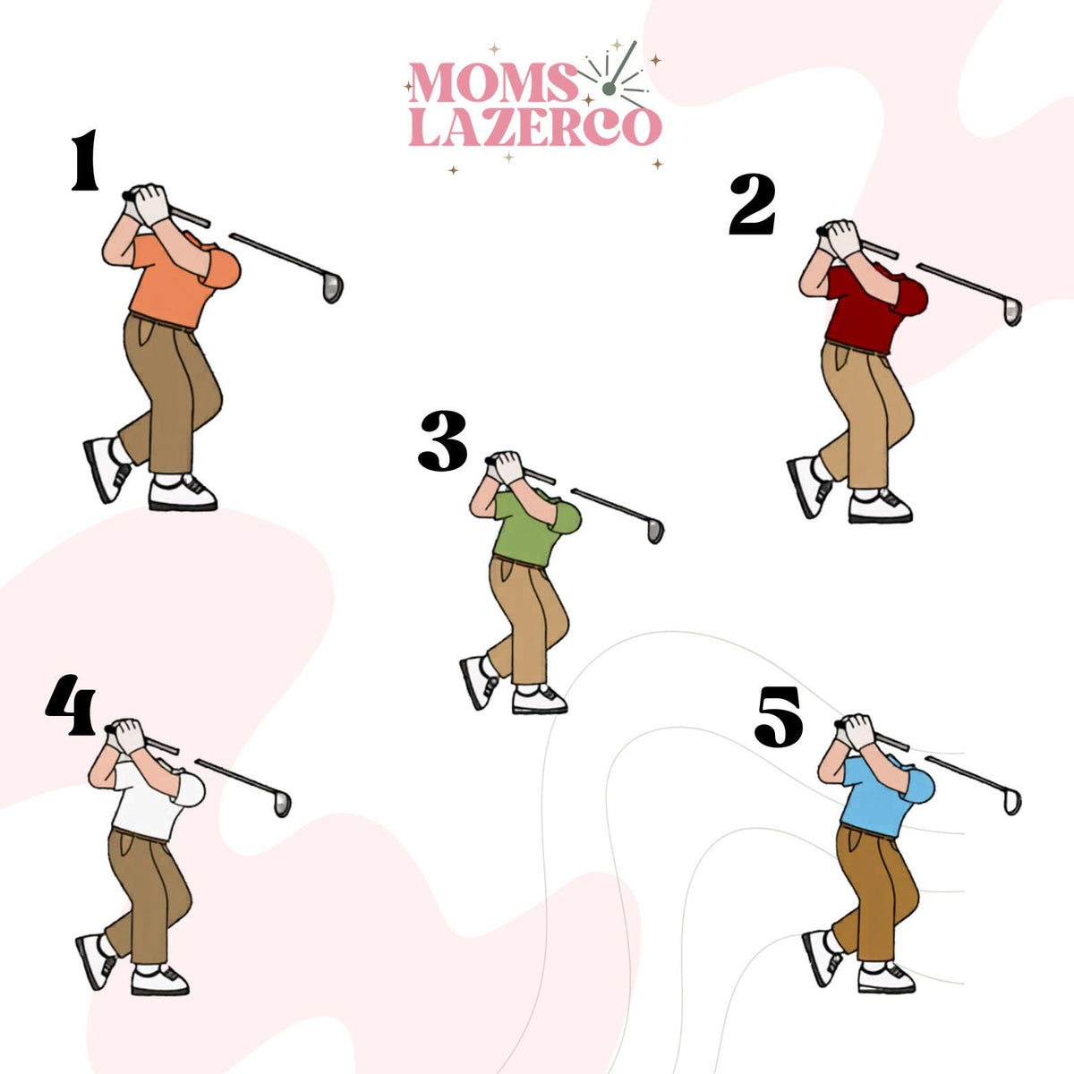 Golf Themed Face Cupcake Toppers for Birthdays, Bachelor Parties, and More