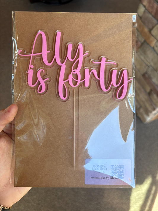 Personalized Acrylic Birthday Cake Topper: Modern Party Decor