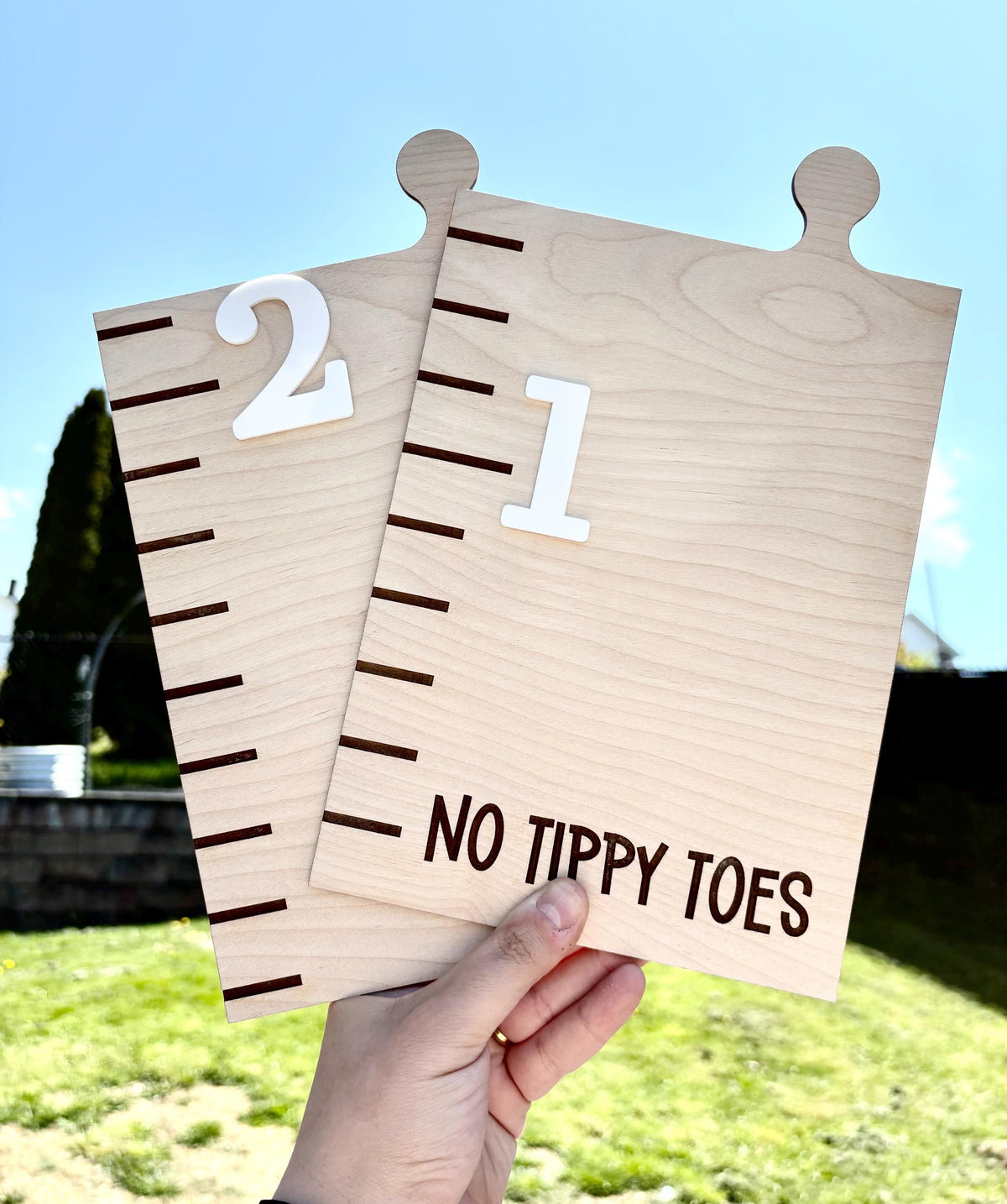 Wildflower Growth Chart Ruler for Wall or Bedroom - Toddlers and Child Height Ruler