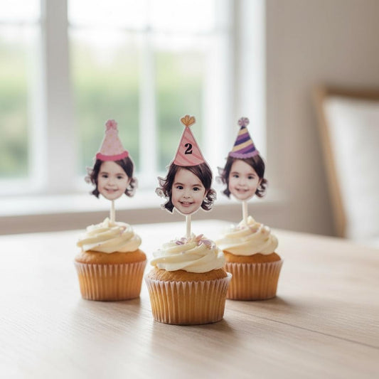 Face Cupcake Toppers for Birthdays, Bachelor Parties, and more