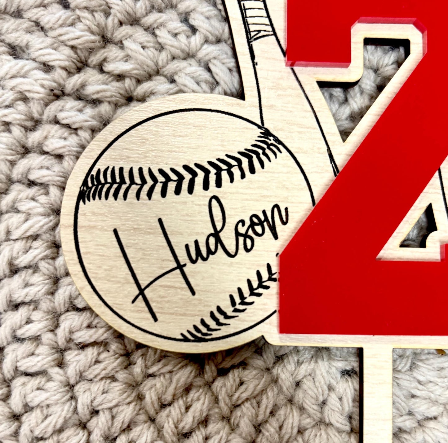 Personalized Baseball Cake Topper: Rookie of the Year, Sports Birthday Decor