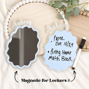 School Locker Mirror & Dry Erase Message Board Set-Back to School Gift