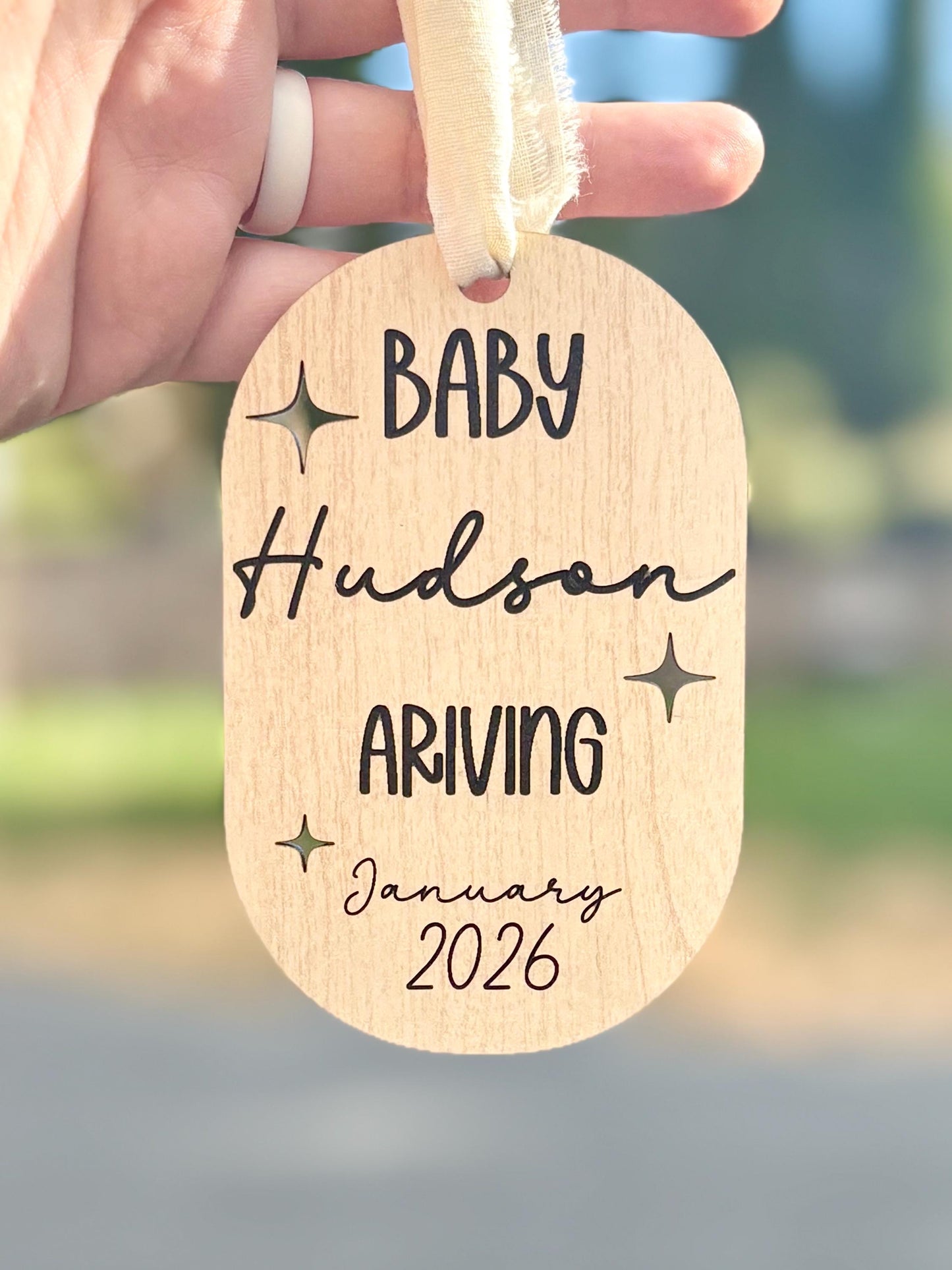 Baby on the Way Christmas Ornament: Birth Announcement Keepsake