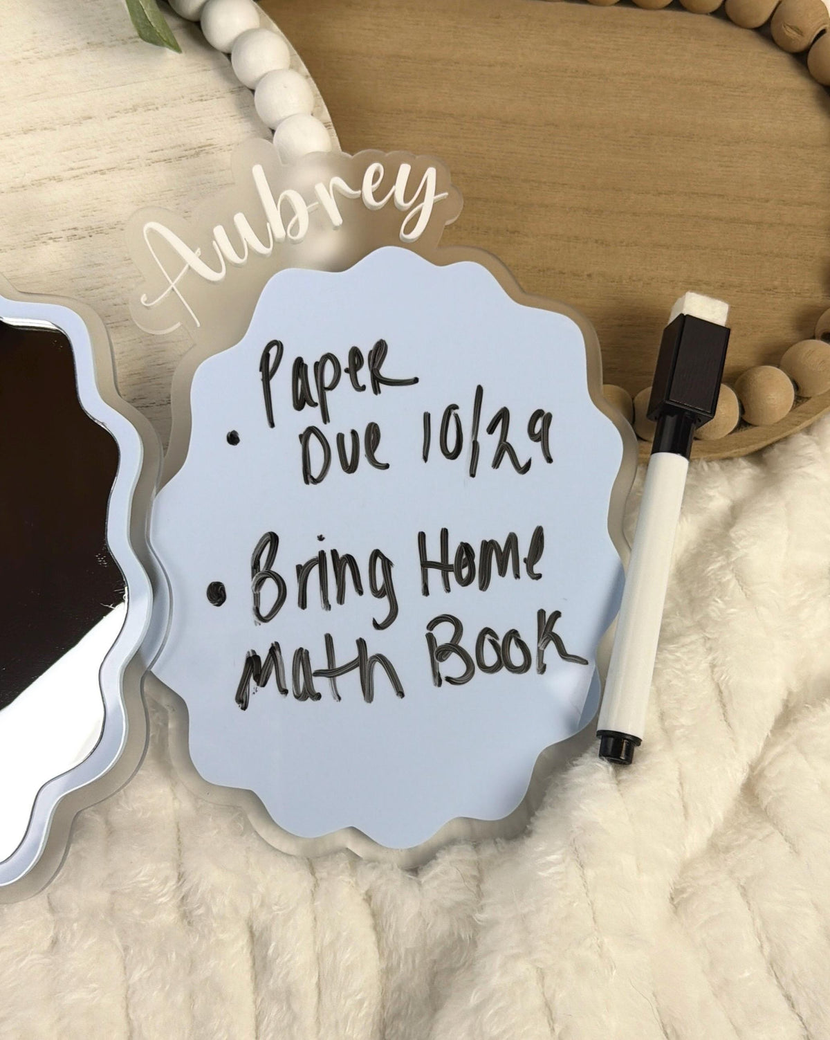 School Locker Mirror & Dry Erase Message Board Set-Back to School Gift