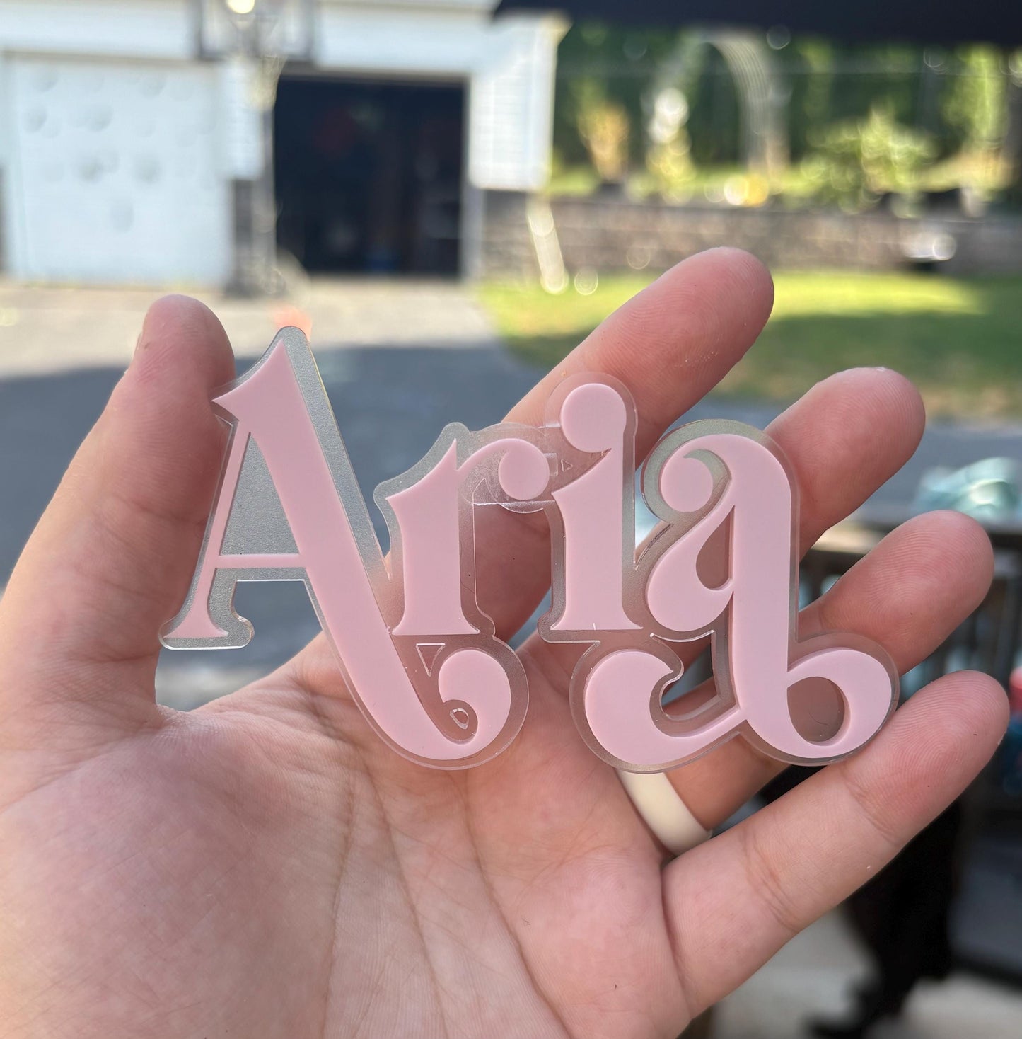 Retro Cake Charm: Birthday Arcylic Keepsake