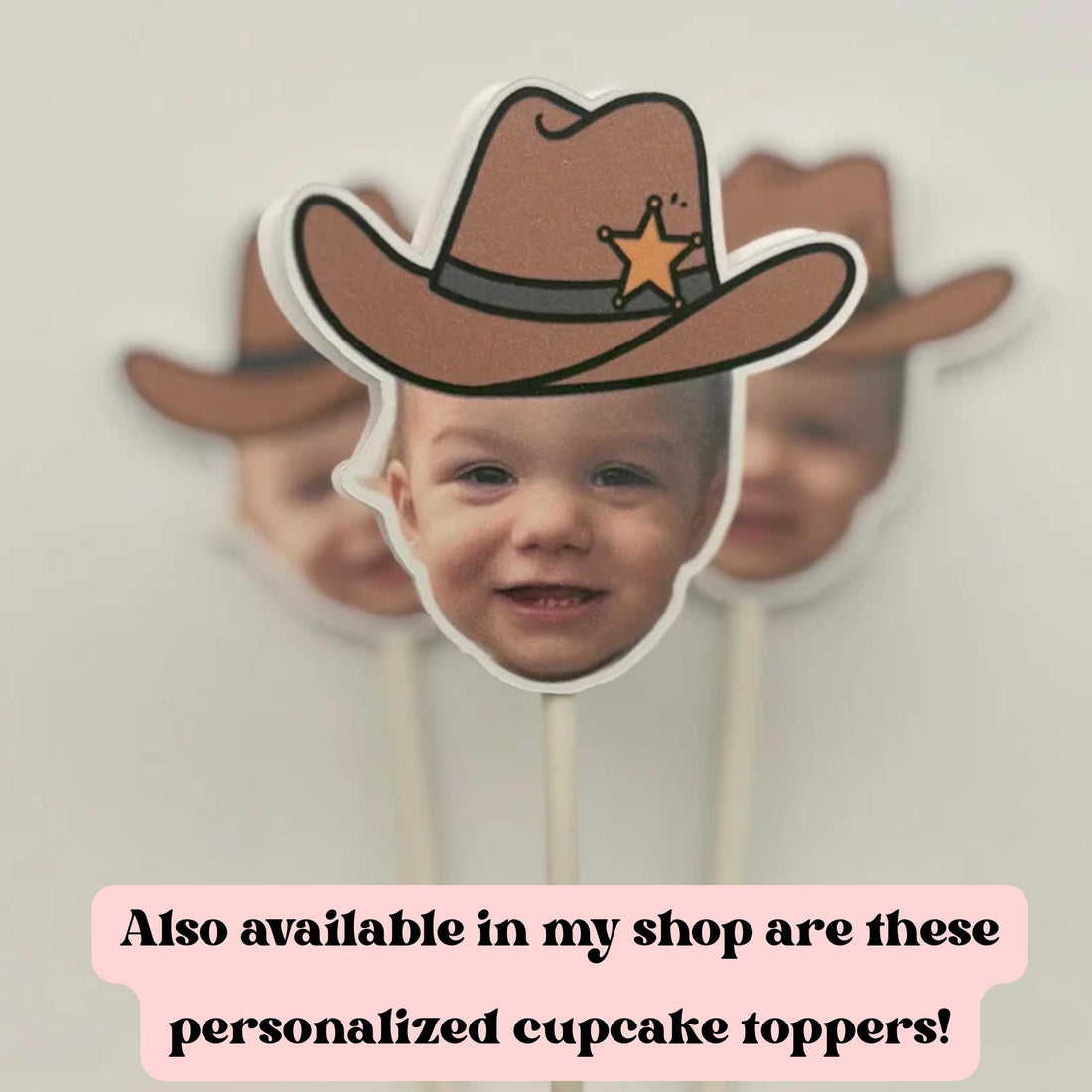 Personalized Cowboy Cake Topper: Custom Western Birthday Decor