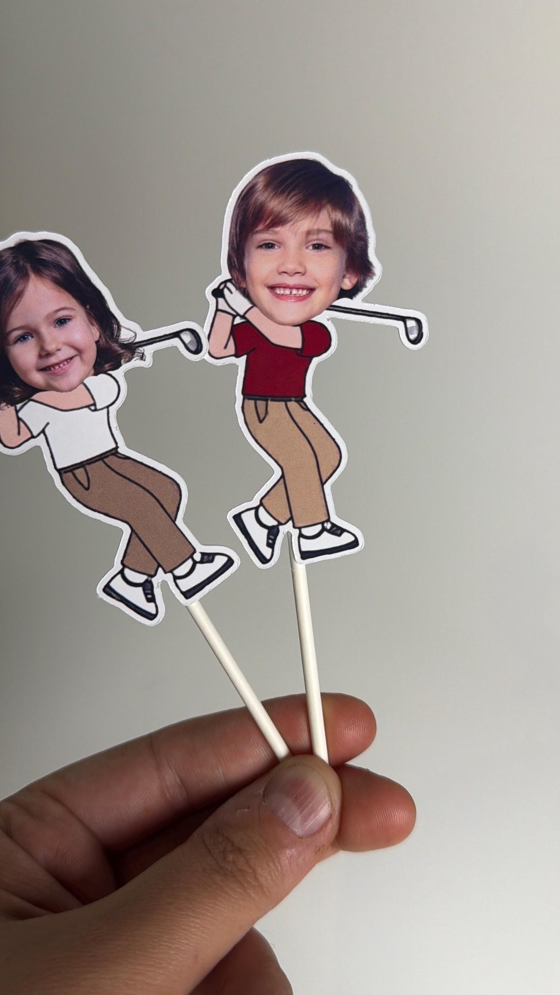 Golf Themed Face Cupcake Toppers for Birthdays, Bachelor Parties, and More