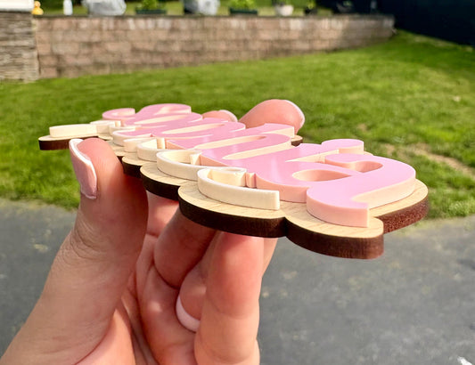 Personalized Baby Name Sign: Maple Wood Newborn Photo Prop