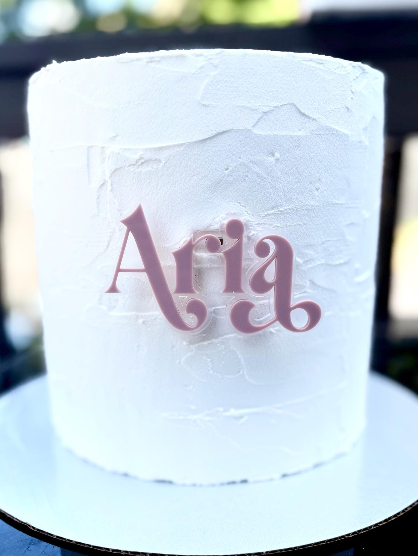 Retro Cake Charm: Birthday Arcylic Keepsake