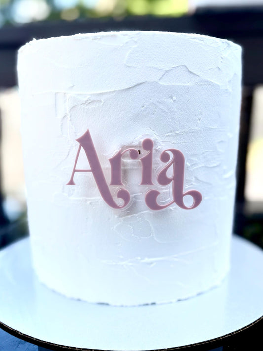 Retro Cake Charm: Birthday Arcylic Keepsake