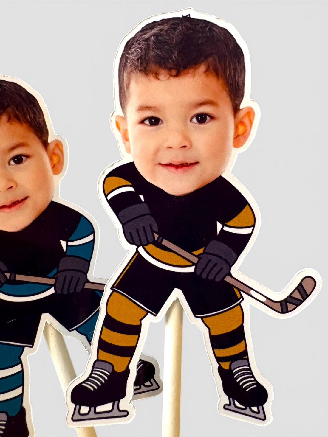 Hockey Themed Face Cupcake Toppers for Birthdays, Bachelor Parties, Baby Showers and More