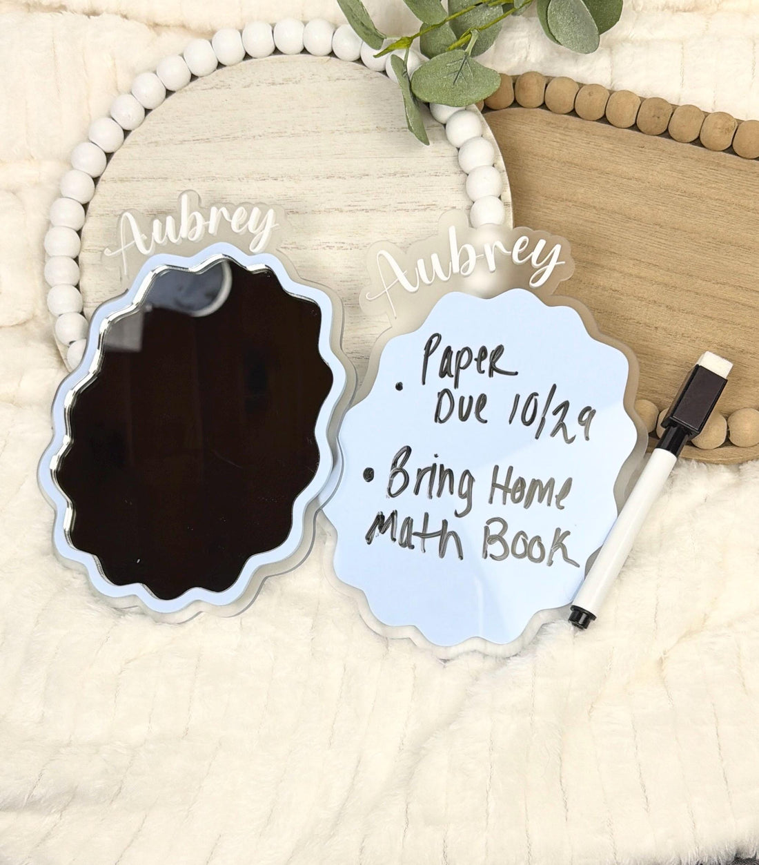 School Locker Mirror & Dry Erase Message Board Set-Back to School Gift