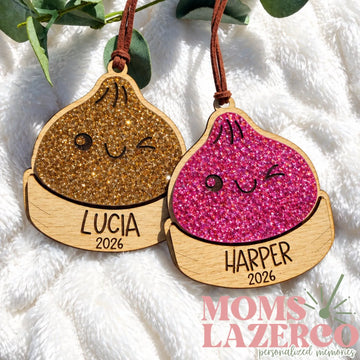 Squishy Style Dumpling Ornament, Dumpling Themed Christmas